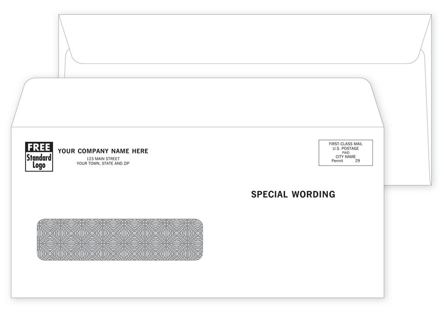 Product image for Single Window Confidential Envelope, Custom Wording - Item# 91583