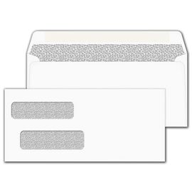 Business Envelopes - Custom Printed Double Window Envelope 6 3/16 x 3 3/4 -  91567 by Deluxe