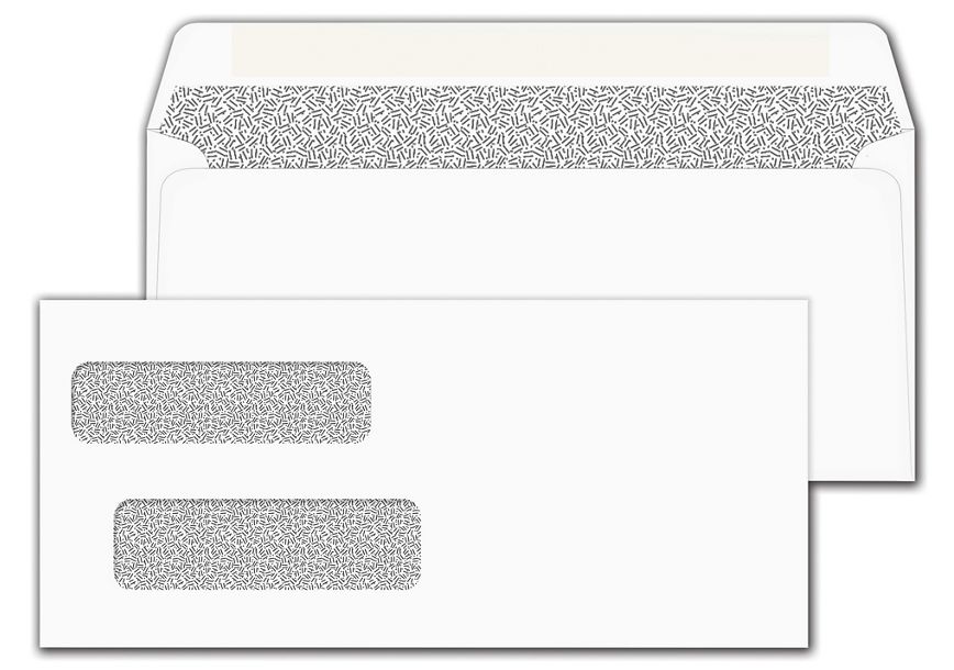 Product image for 2-Window Confidential Gummed Envelope 9 x 4-1/8 - Item# 91585