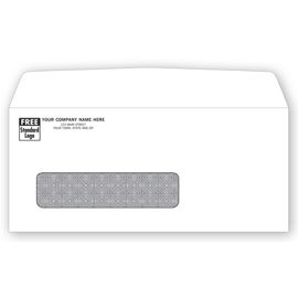 91595-Single Window Business Envelope 8 7/8 x 3 15/16, Gummed Seal91595