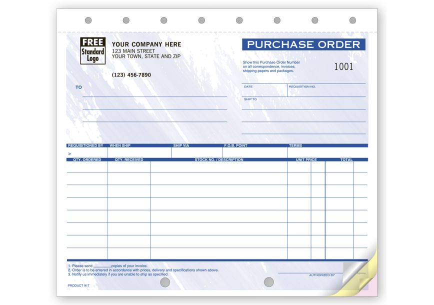 Product image for Purchase Orders, Colors Design, Small Format - Item# 91T