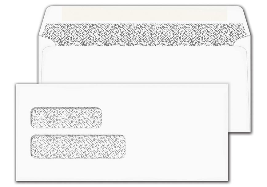 Product image for 2-Window Confidential Self Seal Envelope 4-1/8 x 9, Blank - Item# 92501