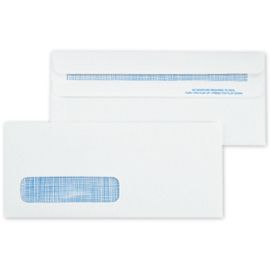 92508-Single Window Confidential Envelope, Blue Tint, 2 Flaps92508