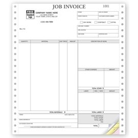 9251-Job Invoices, Continuous, Classic9251