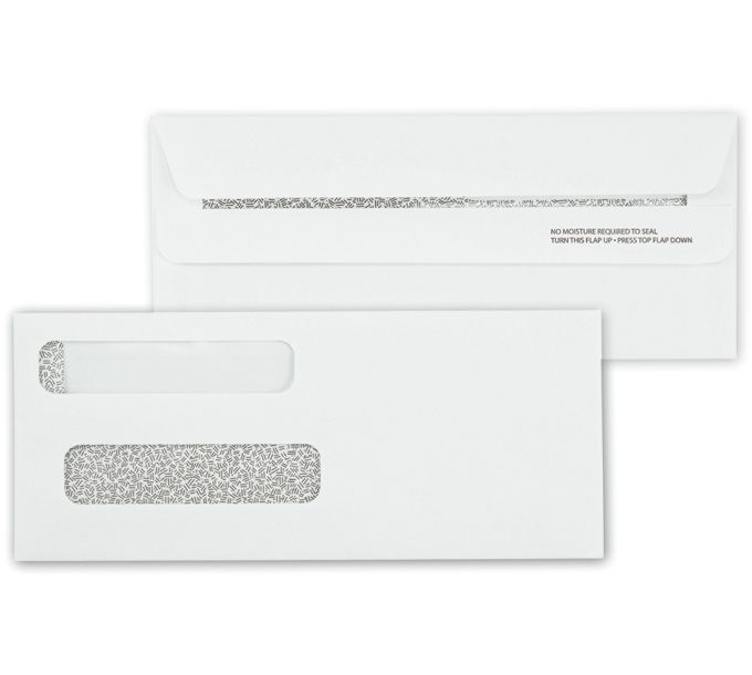 Business Envelopes - Custom Printed Double Window Envelope 6 3/16 x 3 3/4 -  91567 by Deluxe