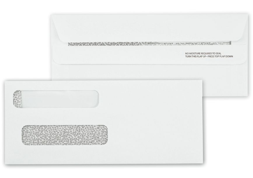 Business Envelopes - Double Window Self Seal Check Envelope - 92552 by ...