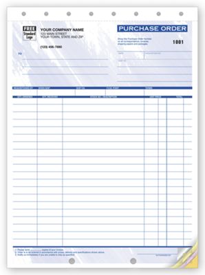 Purchase Order Forms - Custom Large Color Purchase Orders - 92T by Deluxe