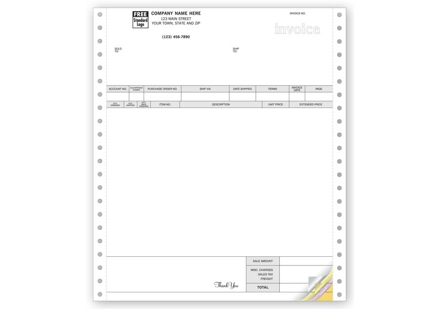Product image for Invoices, Continuous, Classic - Item# 9318