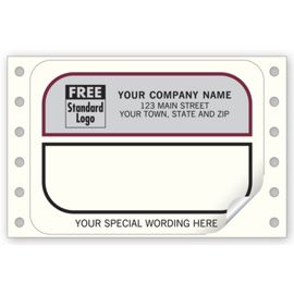 9374-Mailing Labels, Continuous, White w/ Gray Return Area9374