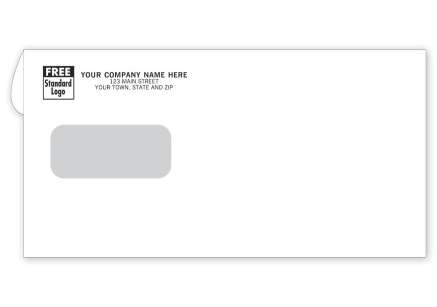 Product image for Single Window Envelope 7 1/2 x 3 7/8, Gummed Seal - Item# 9383