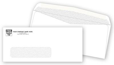 Business Envelopes - Custom Printed #9 Single Window Confidential ...