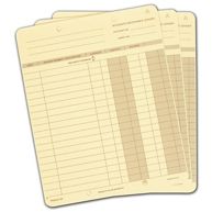 One-Write Ledger Cards