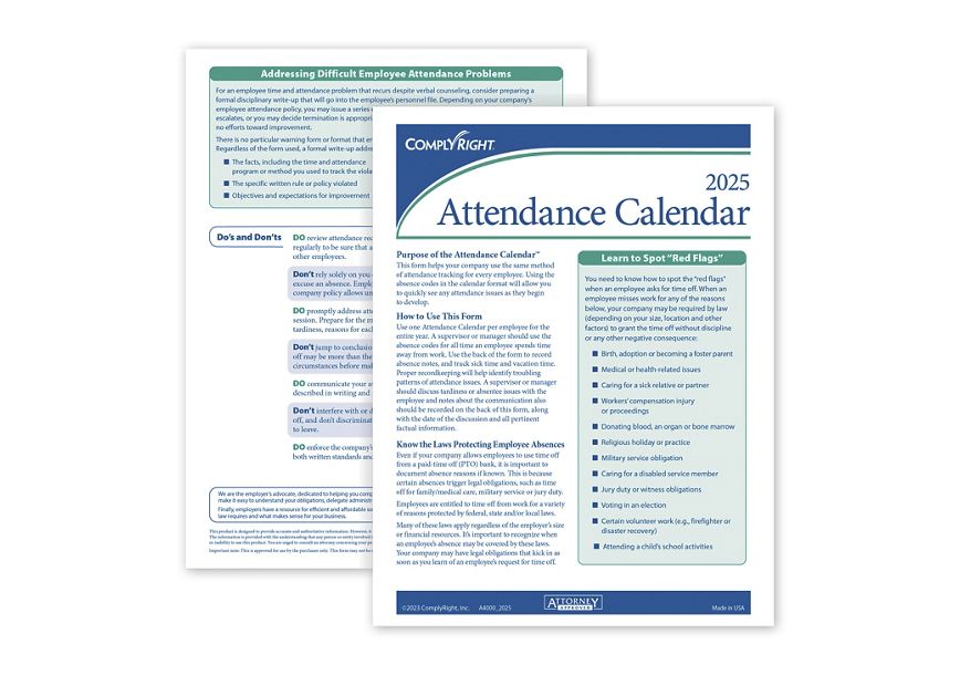 Product image for Attendance Calendar Kit - Item# A1411W