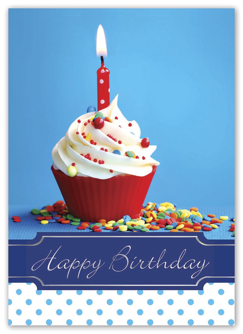 Happy Birthday Cupcake Birthday Cards Deluxe