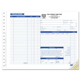 AUT0654-Garage Repair Order with Side-Stub, Carbonless, LargeAUT0654