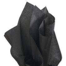 Solid Tissue Paper, Black, 20 x 30"