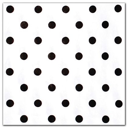 Black Dots On White Tissue Paper, 20 x 30"