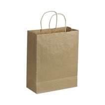 Recycled Kraft Paper Shoppers Lindsey, 10 x 5 x 13"