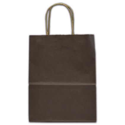 Brown Color-on-Kraft Shoppers, 8 1/4 x 4 3/4 x 10 1/2"
