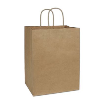 Recycled Kraft Paper Shoppers Regal, 12 x 9 x 15 1/2"