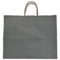 Slate Gray Color-on-Kraft Shoppers, 16 x 6 x 12 1/2"