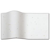 Gold Gemstone On White Tissue Paper, 20 x 30"