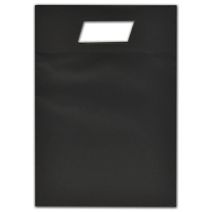 Black Beater-Dyed Die-Cut Euro-Totes, 8 1/2 x 3 1/2 x 12"