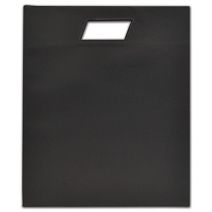 Black Beater-Dyed Die-Cut Euro-Totes, 12 1/2 x 5 x 15"