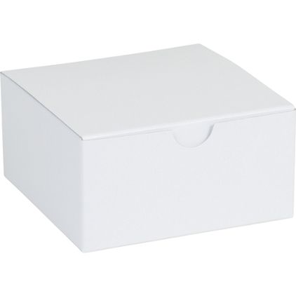 White One-Piece Gift Boxes, 4 x 4 x 2"
