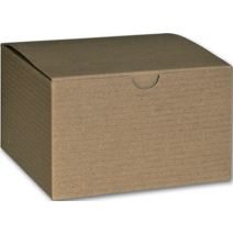Kraft One-Piece Gift Boxes, 5 x 5 x 3"