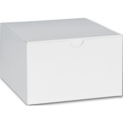 White One-Piece Gift Boxes, 5 x 5 x 3"