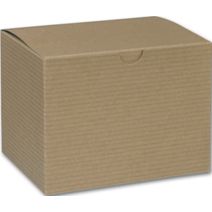 Kraft One-Piece Gift Boxes, 6 x 4 1/2 x 4 1/2"