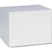 White One-Piece Gift Boxes, 6 x 4 1/2 x 4 1/2"