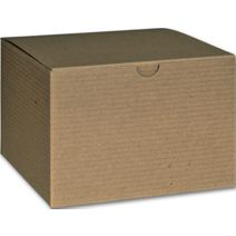 Kraft One-Piece Gift Boxes, 6 x 6 x 4"