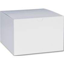 White One-Piece Gift Boxes, 6 x 6 x 4"