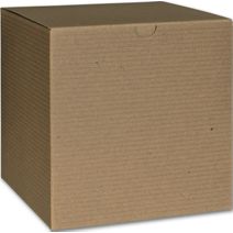 Kraft One-Piece Gift Boxes, 6 x 6 x 6"