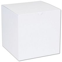 White One-Piece Gift Boxes, 7 x 7 x 7"