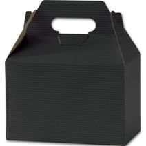 Black Varnish Striped Gable Boxes, 8 x 4 7/8 x 5 1/4"