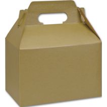 Gold Varnish Striped Gable Boxes, 8 x 4 7/8 x 5 1/4"