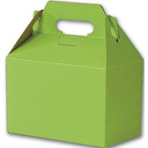 Apple Green Varnish Striped Gable Boxes, 8 x 4 7/8 x 5 1/4