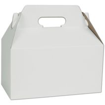 White Gable Boxes, 9 1/2 x 5 x 5"