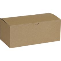 Kraft One-Piece Gift Boxes, 10 x 5 x 4"