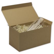 Kraft One-Piece Gift Boxes, 12 x 6 x 6"