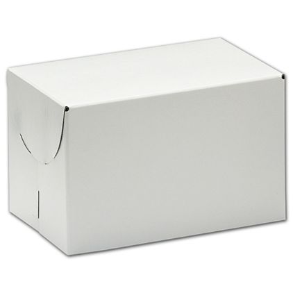 White Two-Piece Expandable Boxes, 6 1/2 x 6 1/2 x 1 1/2"