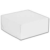 White Two-Piece Gift Boxes, 8 x 8 x 3 1/2"
