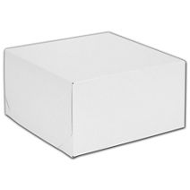White Two-Piece Gift Boxes, 10 1/2 x 10 1/2 x 5 1/2"