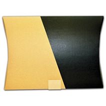 Kraft and Black Corrugated Pillow Boxes, 14 1/4 x 2 x 19"