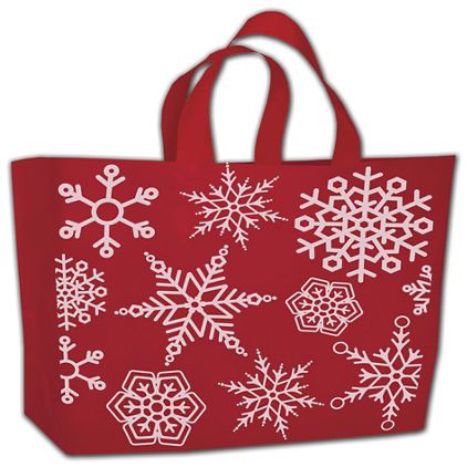 Festive Snowflake High-Density Bags, 16 x 15" + 6" BG