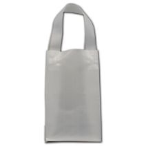 Clear Frosted Flex-Loop Shoppers, 5 x 3 x 8"