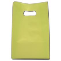Lime Frosted Die-Cut Shoppers, 7 x 3 1/2 x 10 1/2"